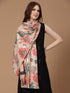 Women's Floral Printed Aari Embroidery Kalamkari Wool Shawl